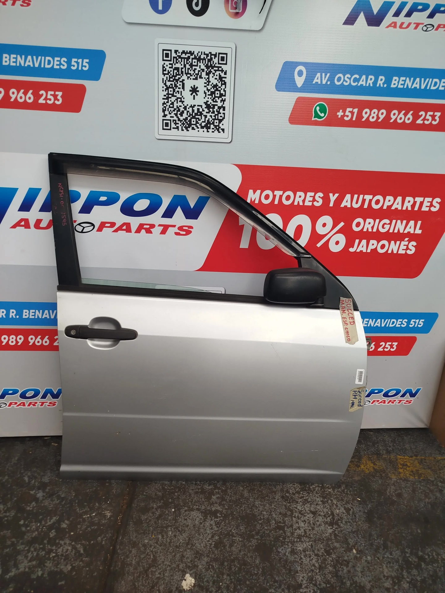 PUERTA DELANTERA TOYOTA SUCCEED 2002-2013 NCP51V NCP58G RH M/T
