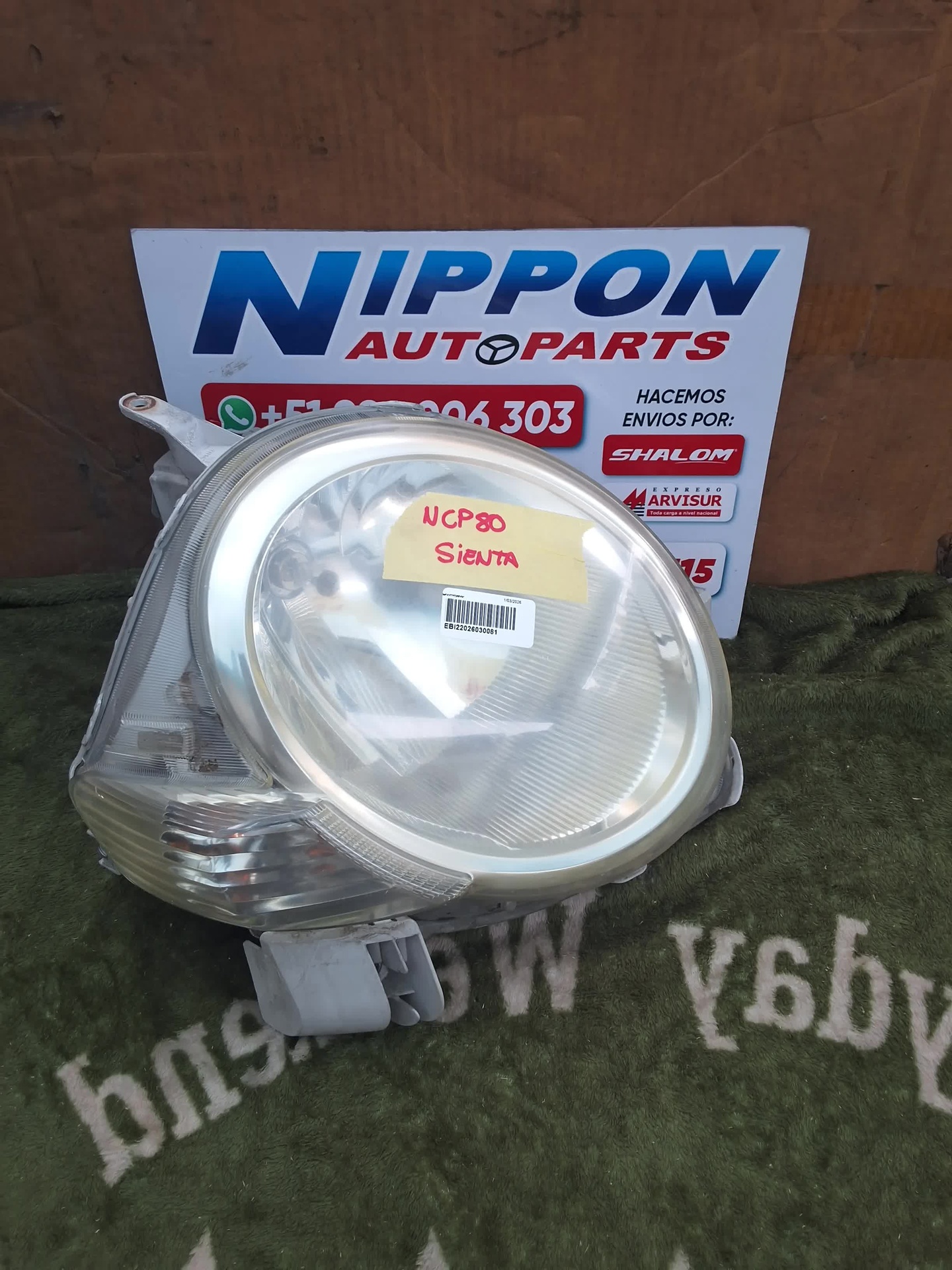 FARO DELANTERO TOYOTA SIENTA 2003-2015 NCP81G 52171 RH