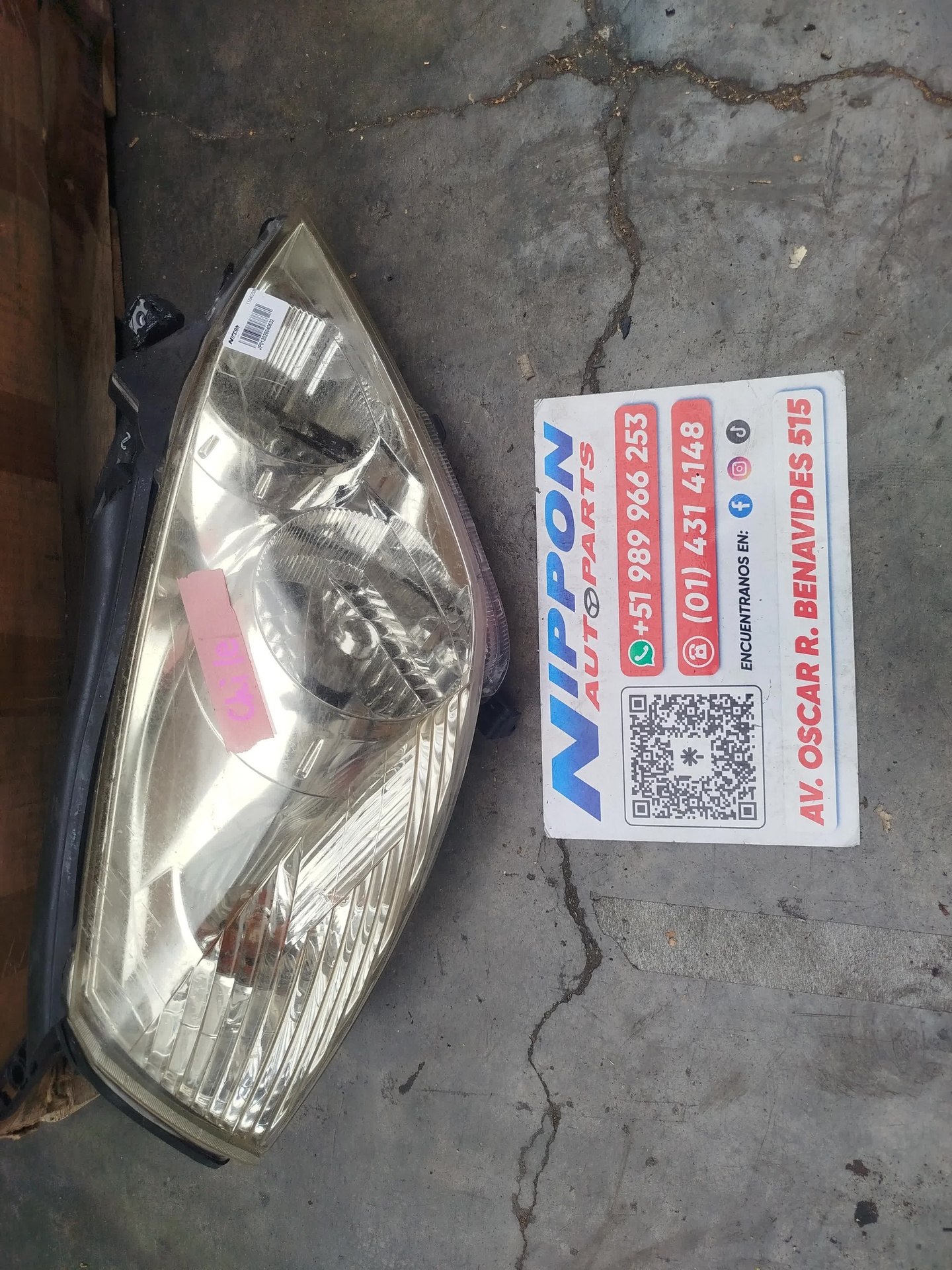 FARO DELANTERO NISSAN WINGROAD 1999-2005 Y11 WFY11 1699 RH