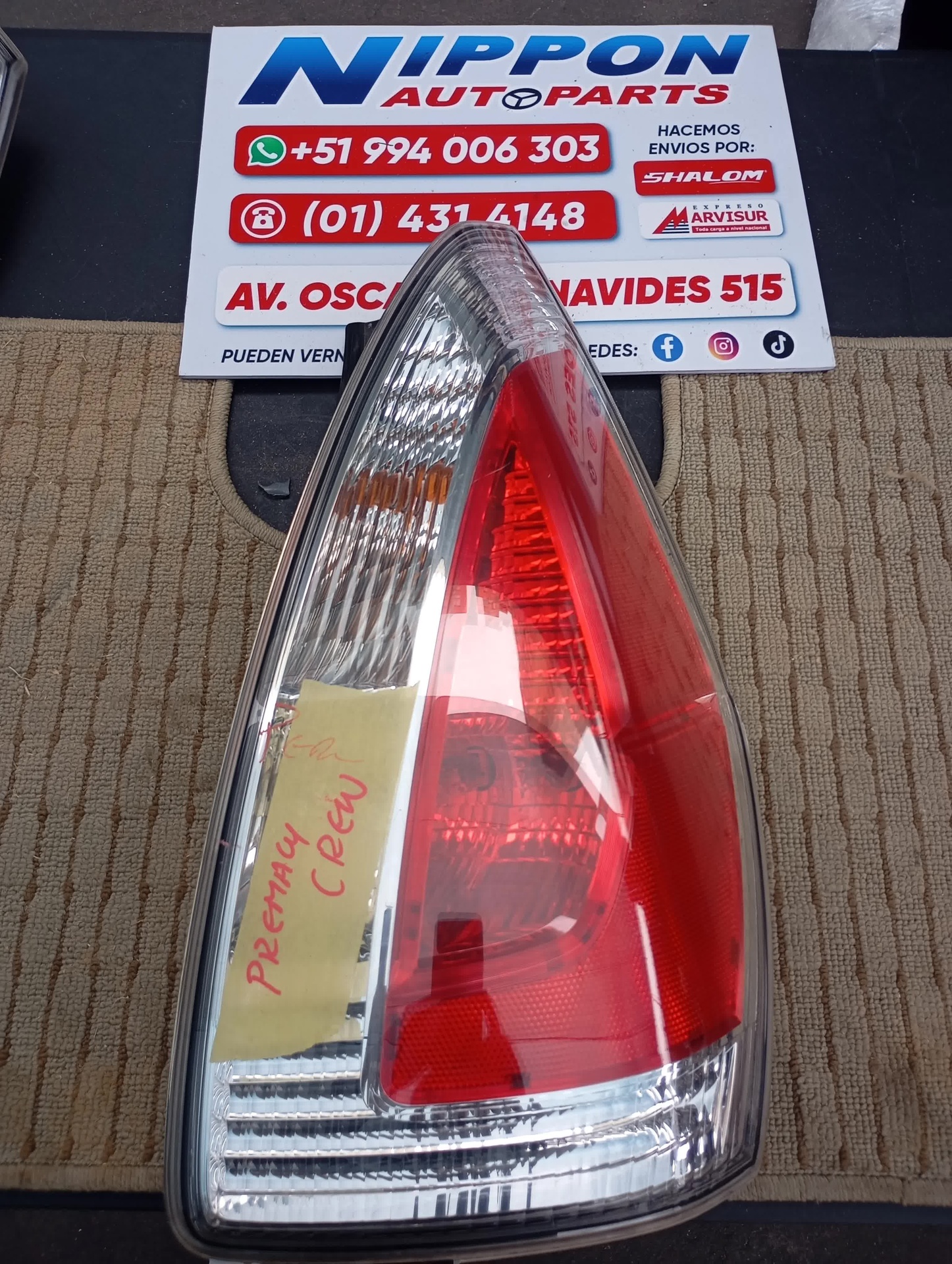 FARO POSTERIOR MAZDA PREMACY 2005-2009 CREW CR3W P4830 RH