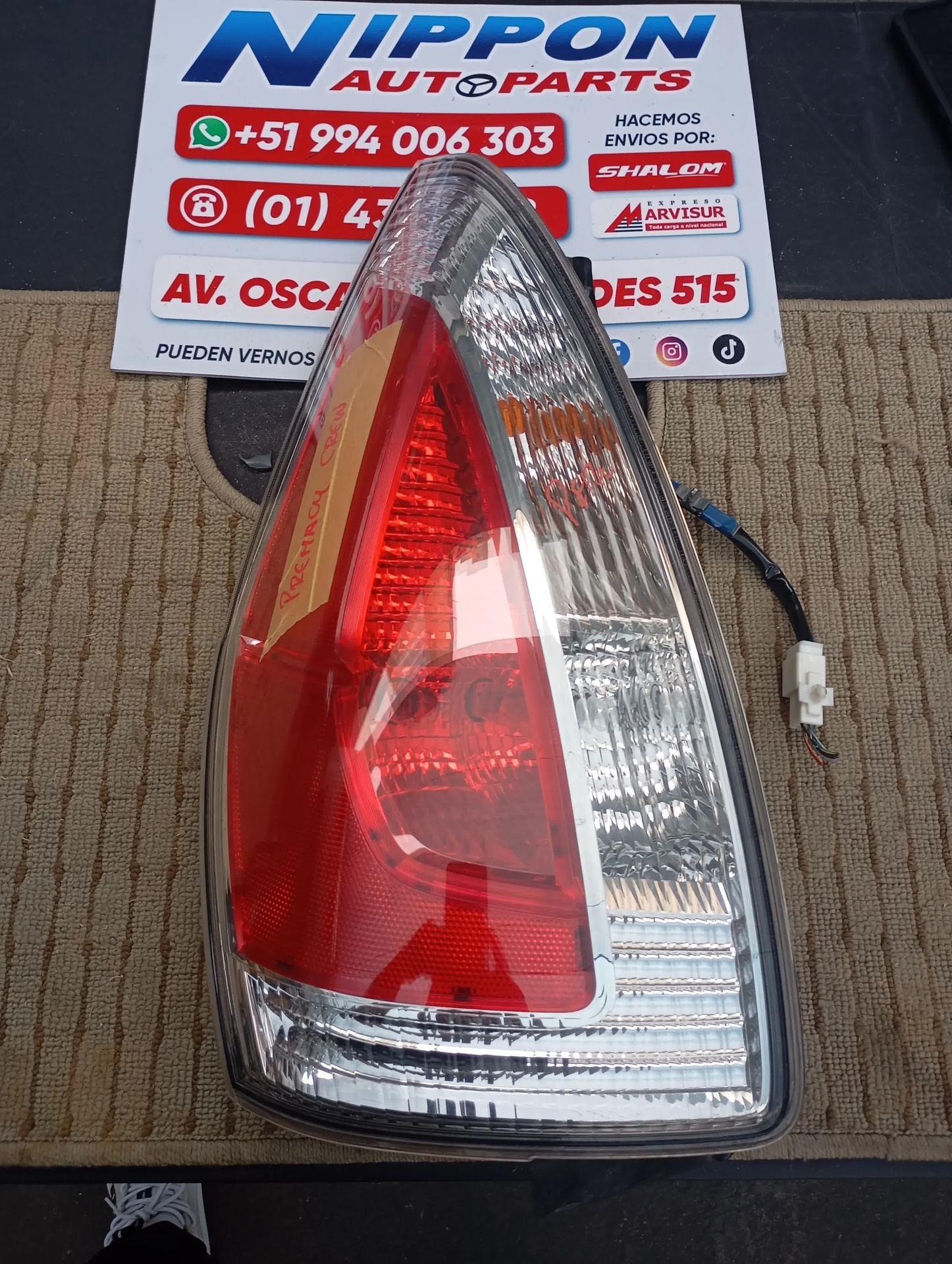 FARO POSTERIOR MAZDA PREMACY 2005-2009 CREW CR3W P4830 LH
