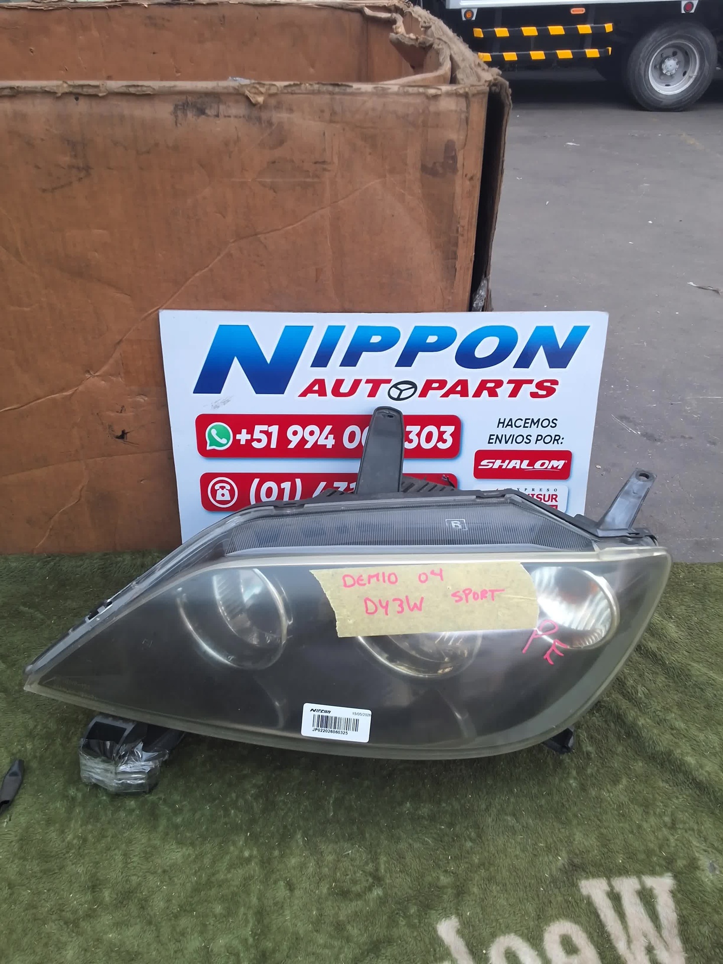 FARO DELANTERO MAZDA DEMIO 2002-2007 DY3W DY5R P2632 LH F/OSCURO
