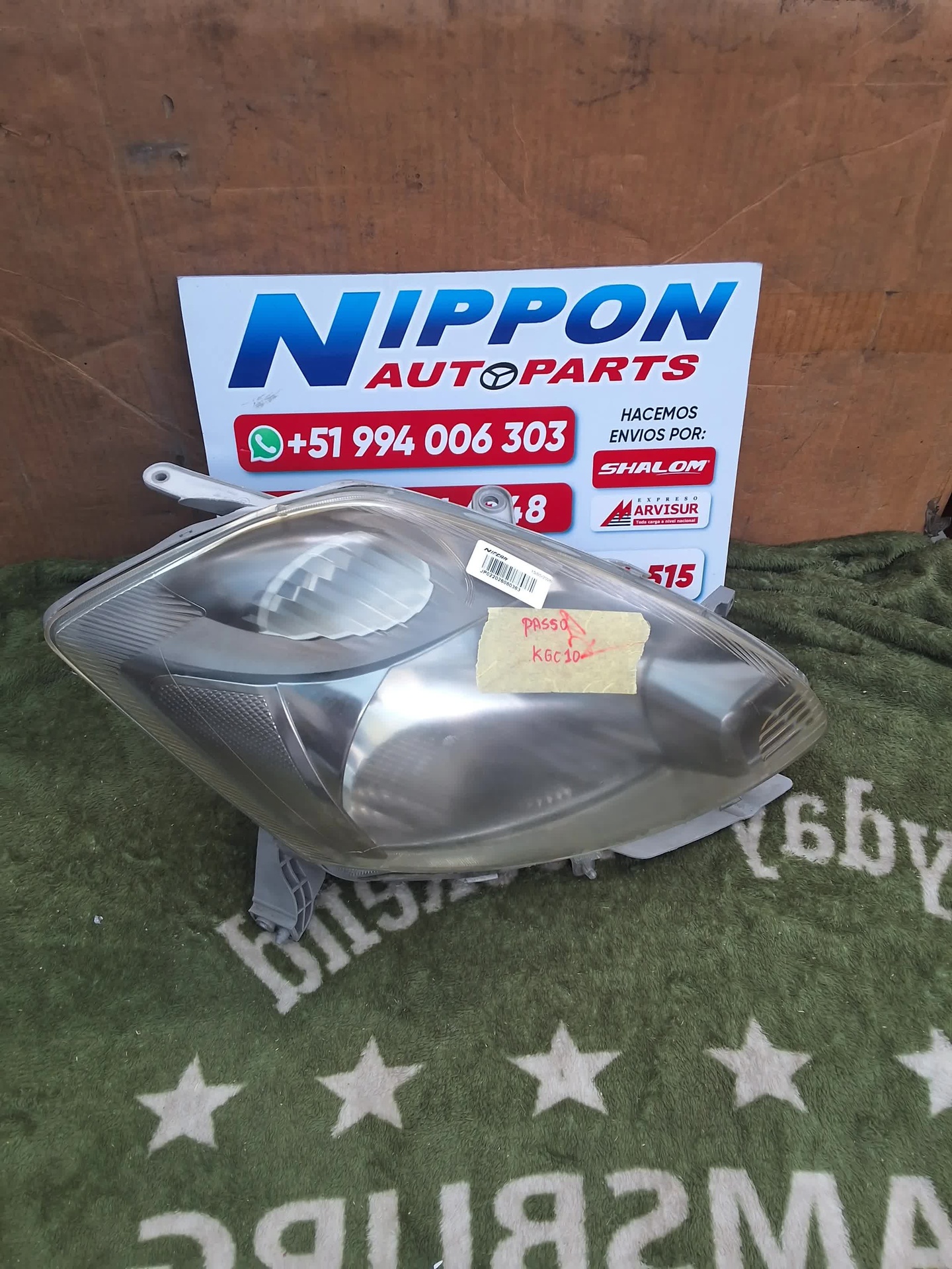 FARO DELANTERO TOYOTA PASSO 2000 KGC10 10051762 RH KGC15
