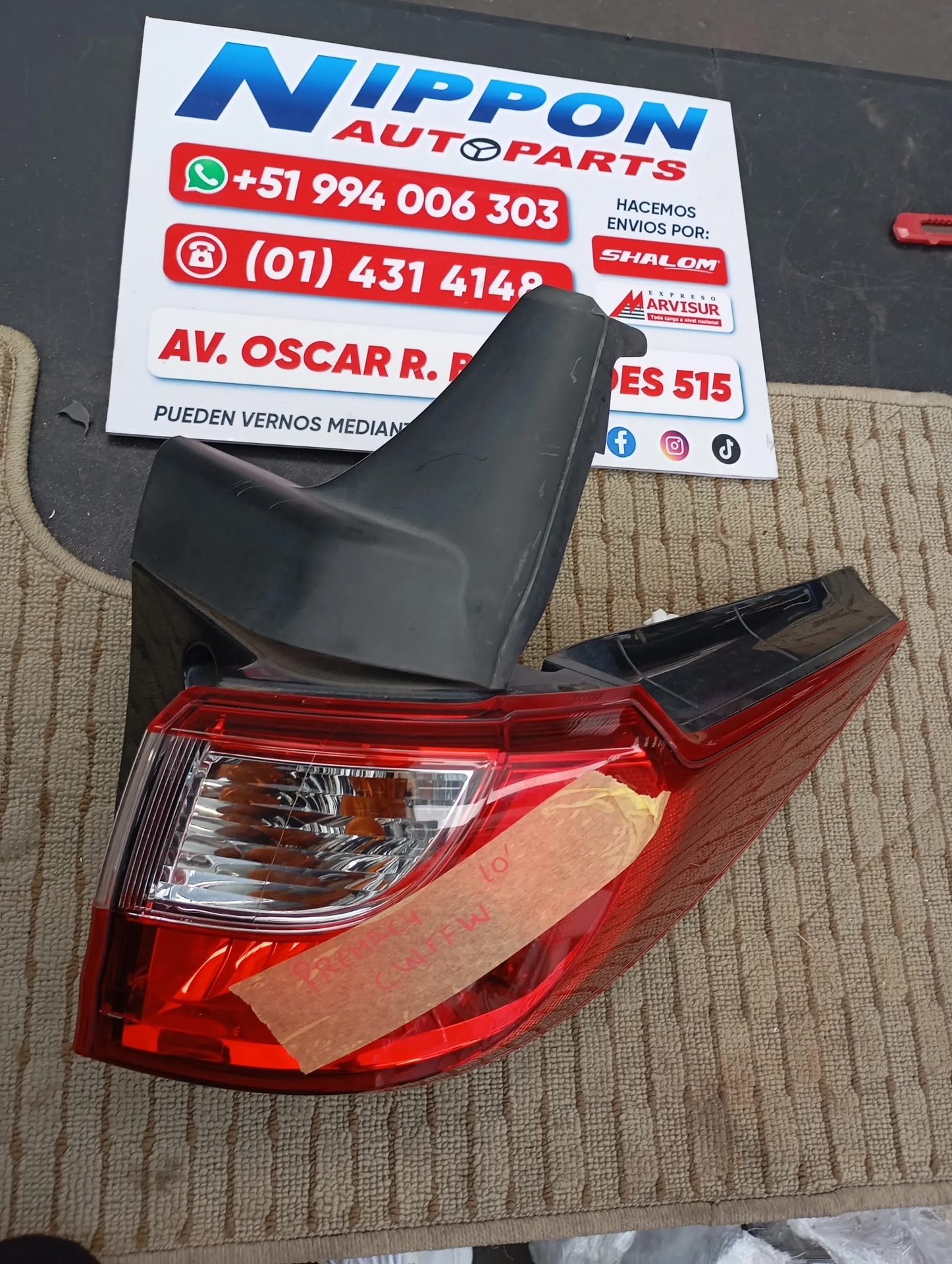FARO POSTERIOR MAZDA PREMACY 2010-2012 CWEAW CWEFW P9377 RH HONSHA