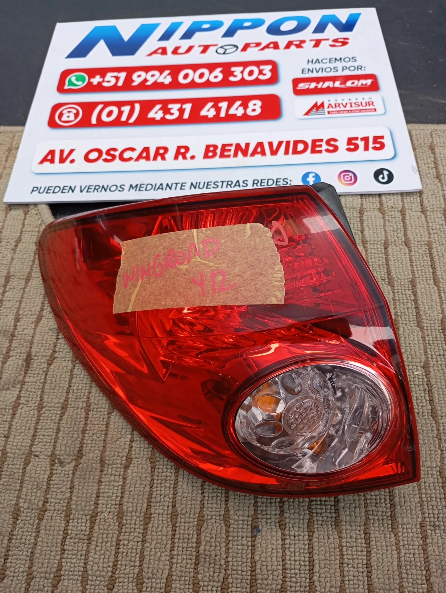 FARO POSTERIOR NISSAN WINGROAD 2005-2018 Y12 NY12 LH 22024765