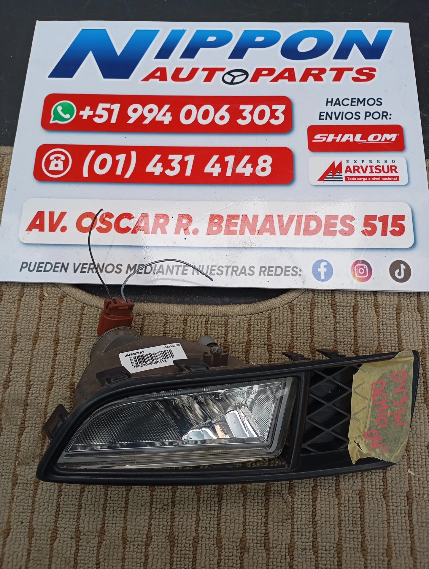 FARO PARACHOQUE DELANTERO MAZDA DEMIO 2002-2005 DY3W DY5W D351-50021 LH