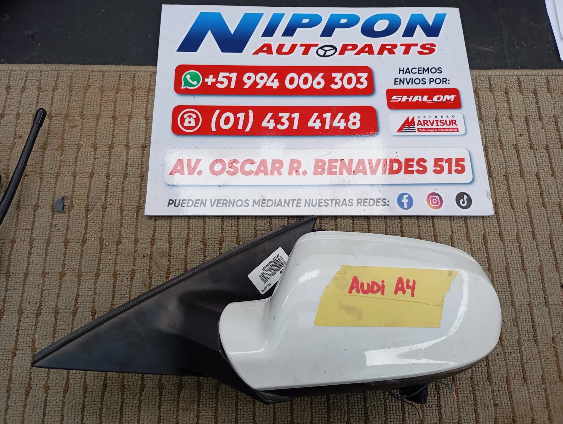 ESPEJO DE PUERTA AUDI A4 2005-2008 8EC 8ED LH 021053