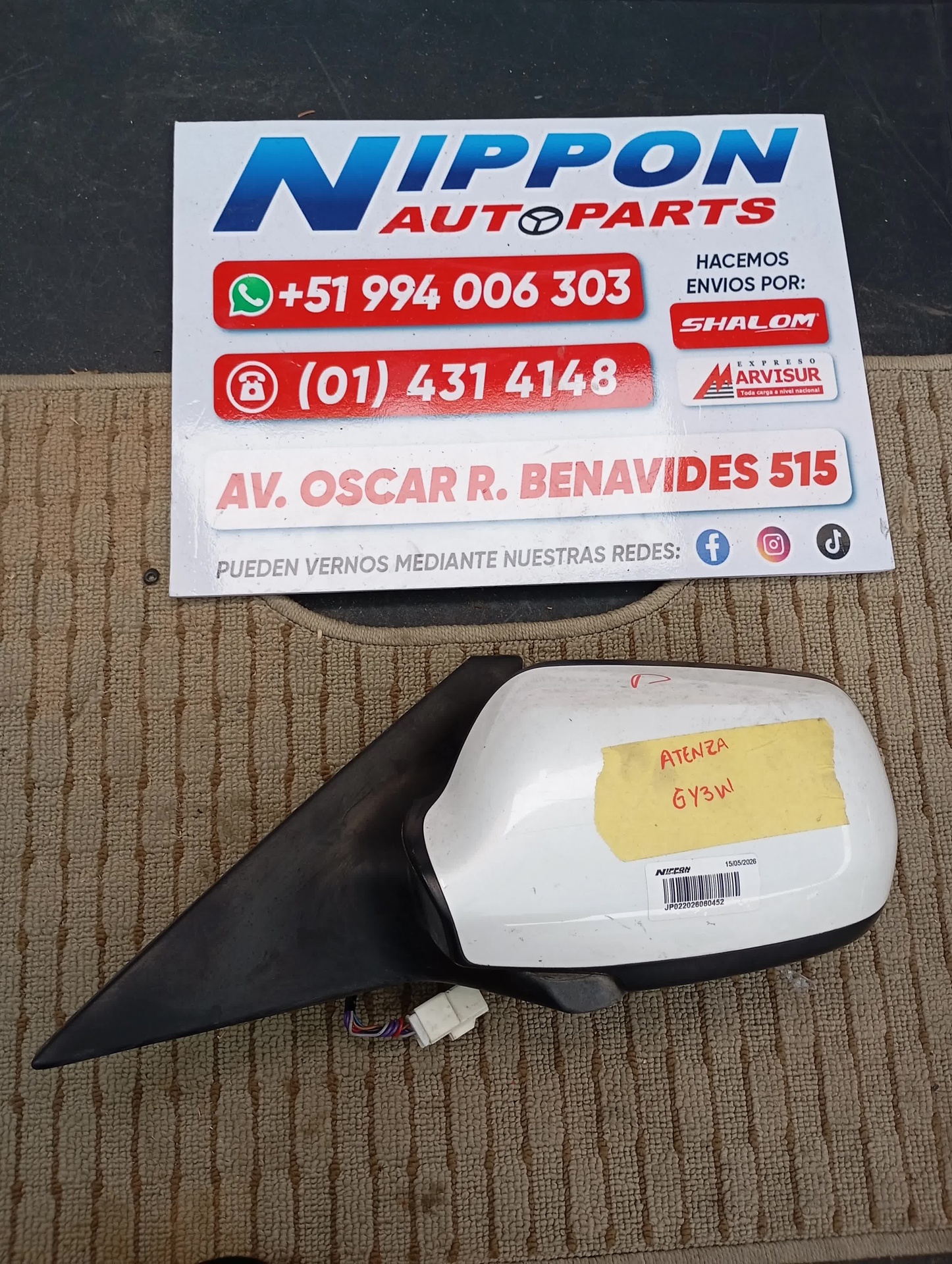 ESPEJO DE PUERTA MAZDA ATENZA LH G28A