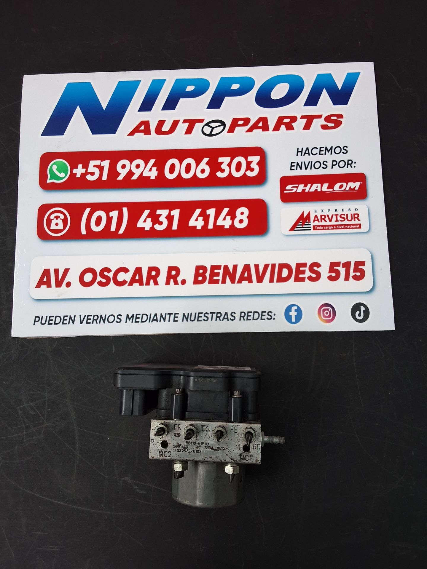 BOMBA ABS SUZUKI SWIFT 2010-2016 ZC72S ZC32S 0265260211 USADO